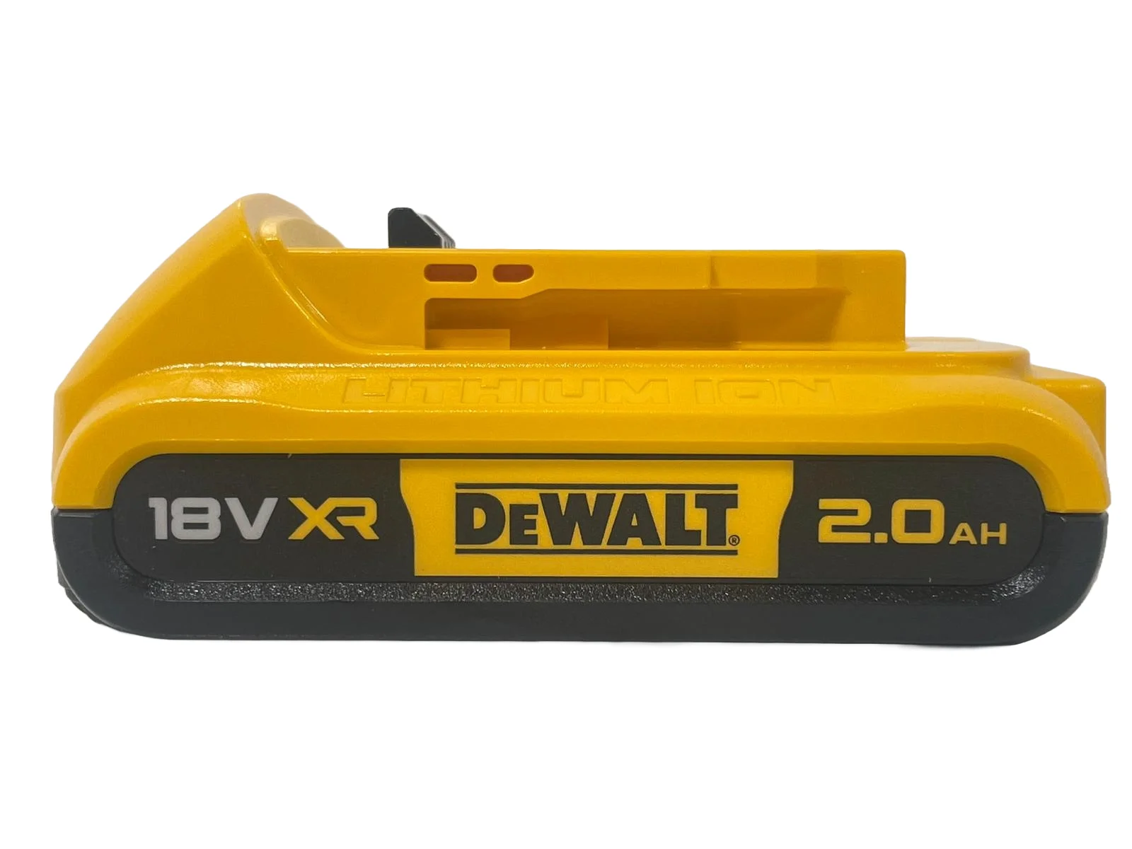 DeWalt 18 v XR Slide 2.0ah Li-ion Battery DCB183-XJ- side 1