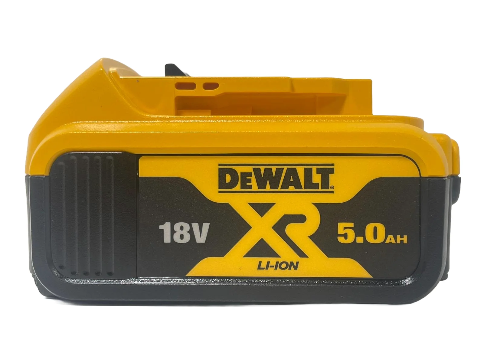 DeWalt 18 v XR Slide 5.0ah Li-ion Battery DCB184- side 1