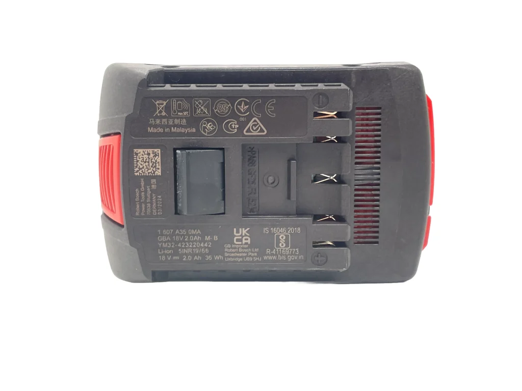 Bosch 18v 2ah AmpShare Personalised Power Tool Battery Decal - top