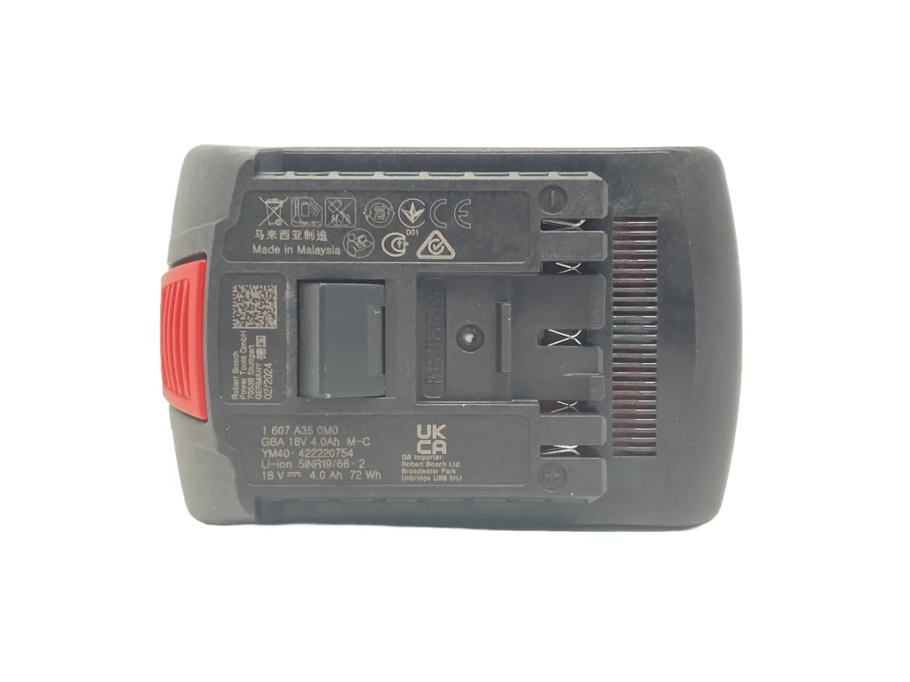 Bosch 18v 4ah AmpShare Personalised Power Tool Battery Decal - top