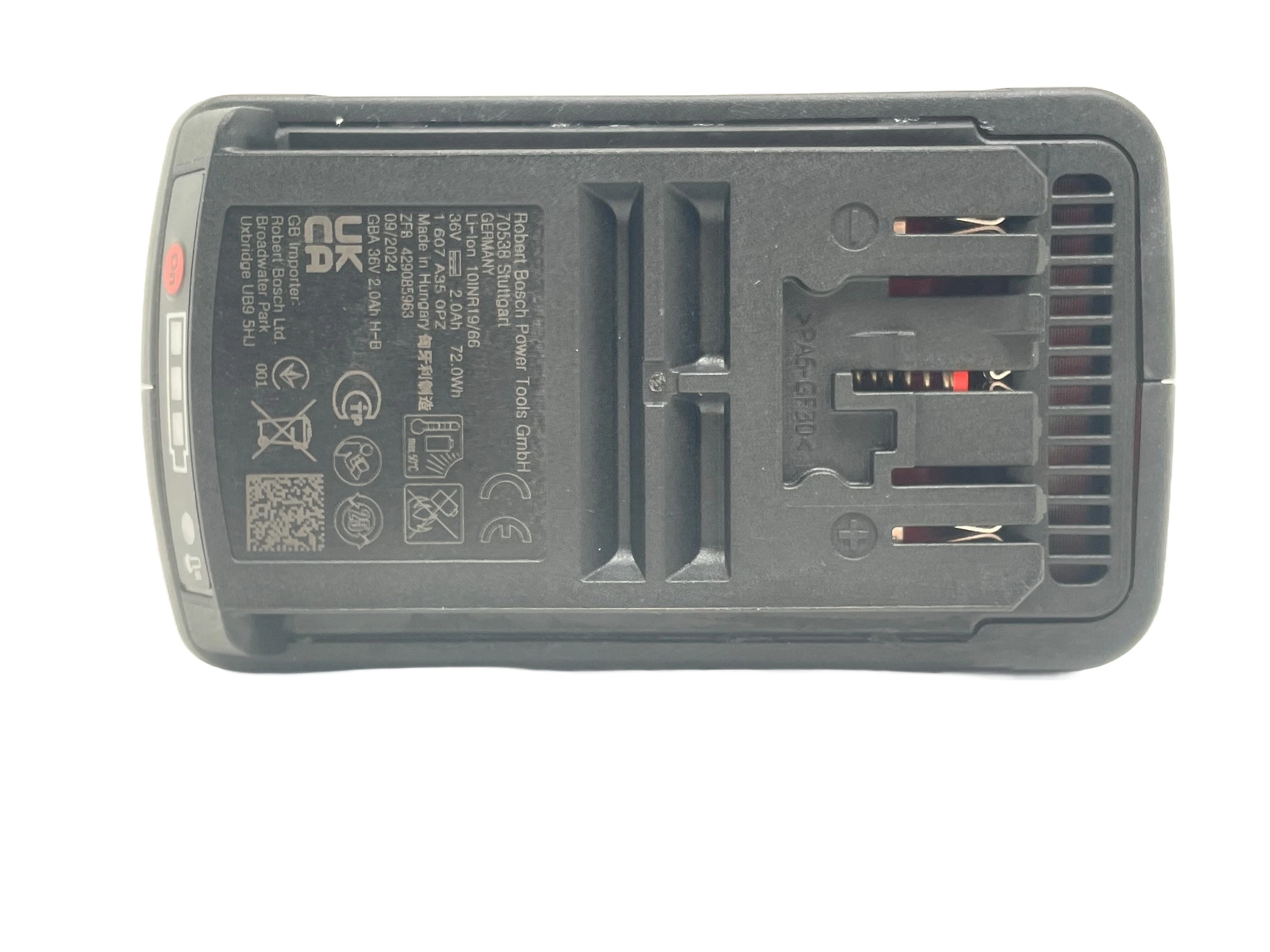 Bosch 36v 2ah Personalised Power Tool Battery Decal - top