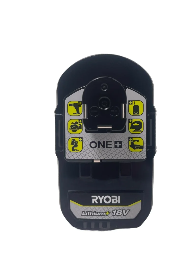 Ryobi 18V ONE+ 5.0Ah Lithium+ Compact Battery Pack Personalised Power Tool Battery Decal - top
